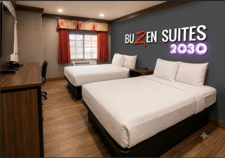Double or Queen bed room at Buzen Suites 2030 in Dallas, Texas