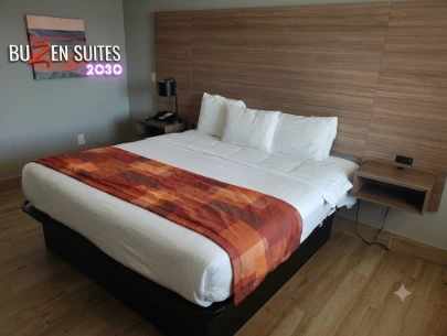 Dallas hotel room at Buzen Suites 2030